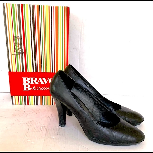 Very comfortable soft and shiny Black real leather shoes with platform US 10 - Picture 2 of 10